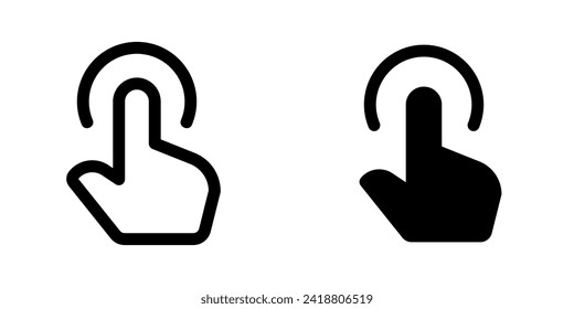 Editable one finger hold vector icon. Part of a big icon set family. Perfect for web and app interfaces, presentations, infographics, etc