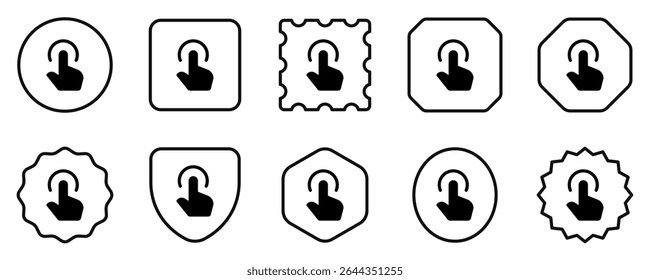 Editable one finger hold vector icon. Part of a big icon set family. Perfect for web and app interfaces, presentations, infographics, etc
