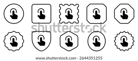 Editable one finger hold vector icon. Part of a big icon set family. Perfect for web and app interfaces, presentations, infographics, etc