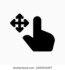 Editable one finger move vector icon. Part of a big icon set family. Perfect for web and app interfaces, presentations, infographics, etc