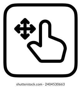 Editable one finger move vector icon. Part of a big icon set family. Perfect for web and app interfaces, presentations, infographics, etc