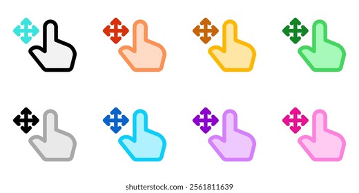 Editable one finger move vector icon. Part of a big icon set family. Perfect for web and app interfaces, presentations, infographics, etc