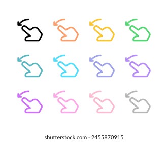 Editable one finger slide left vector icon. Part of a big icon set family. Perfect for web and app interfaces, presentations, infographics, etc