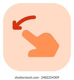 Editable one finger slide left vector icon. Part of a big icon set family. Perfect for web and app interfaces, presentations, infographics, etc