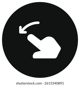 Editable one finger slide left vector icon. Part of a big icon set family. Perfect for web and app interfaces, presentations, infographics, etc