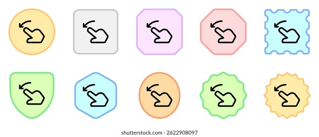 Editable one finger slide left vector icon. Part of a big icon set family. Perfect for web and app interfaces, presentations, infographics, etc