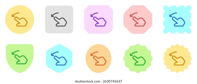 Editable one finger slide left vector icon. Part of a big icon set family. Perfect for web and app interfaces, presentations, infographics, etc