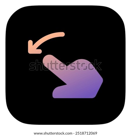 Editable one finger slide left vector icon. Part of a big icon set family. Perfect for web and app interfaces, presentations, infographics, etc