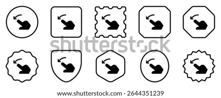 Editable one finger slide left vector icon. Part of a big icon set family. Perfect for web and app interfaces, presentations, infographics, etc