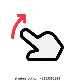 Editable one finger slide right vector icon. Part of a big icon set family. Perfect for web and app interfaces, presentations, infographics, etc