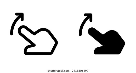 Editable one finger slide right vector icon. Part of a big icon set family. Perfect for web and app interfaces, presentations, infographics, etc