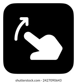 Editable one finger slide right vector icon. Part of a big icon set family. Perfect for web and app interfaces, presentations, infographics, etc