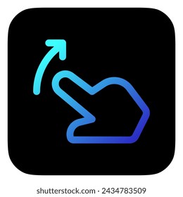 Icono de vector de deslizamiento derecho editable de un dedo. Parte de una gran familia de iconos. Perfecto para interfaces web y aplicaciones, presentaciones, infografías, etc