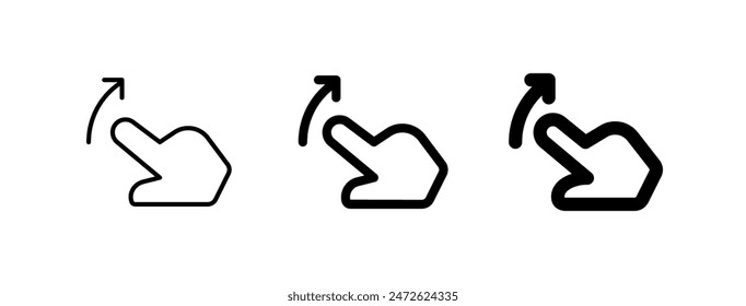 Editable one finger slide right vector icon. Part of a big icon set family. Perfect for web and app interfaces, presentations, infographics, etc