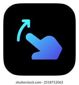 Editable one finger slide right vector icon. Part of a big icon set family. Perfect for web and app interfaces, presentations, infographics, etc