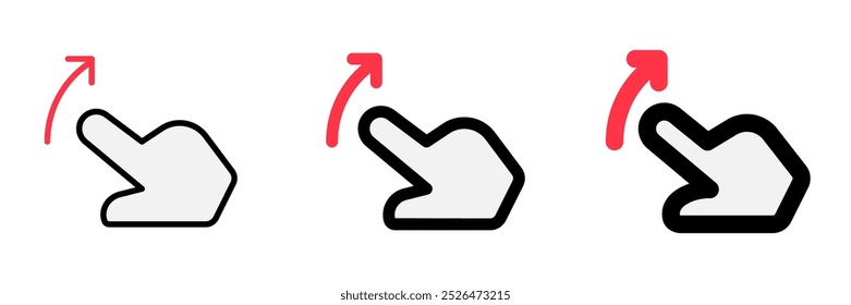 Bearbeitbares Vektorsymbol auf einer Fingerfolie rechts. Teil einer großen Ikone-Set-Familie. Perfekt für Web- und App-Schnittstellen, Präsentationen, Infografiken usw.