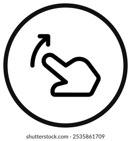 Editable one finger slide right vector icon. Part of a big icon set family. Perfect for web and app interfaces, presentations, infographics, etc