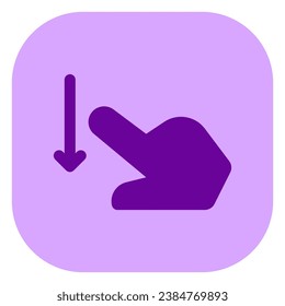 Editable one finger swipe down vector icon. Part of a big icon set family. Perfect for web and app interfaces, presentations, infographics, etc