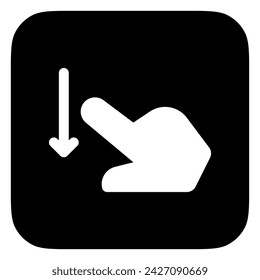 Editable one finger swipe down vector icon. Part of a big icon set family. Perfect for web and app interfaces, presentations, infographics, etc