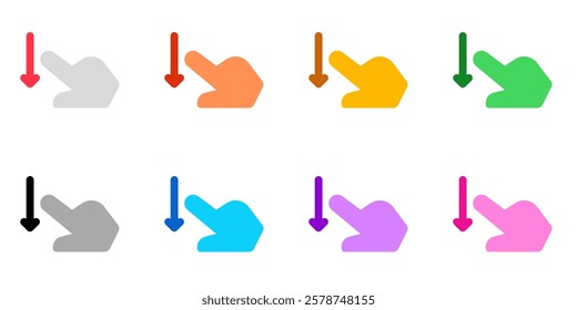 Editable one finger swipe down vector icon. Part of a big icon set family. Perfect for web and app interfaces, presentations, infographics, etc