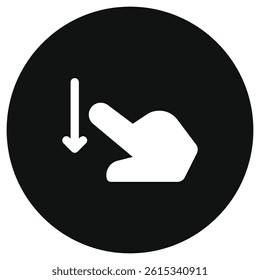 Editable one finger swipe down vector icon. Part of a big icon set family. Perfect for web and app interfaces, presentations, infographics, etc