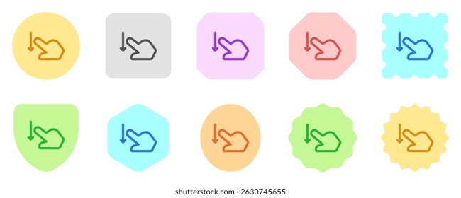Editable one finger swipe down vector icon. Part of a big icon set family. Perfect for web and app interfaces, presentations, infographics, etc