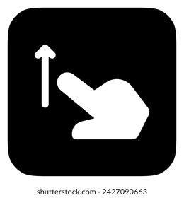 Editable one finger swipe up vector icon. Part of a big icon set family. Perfect for web and app interfaces, presentations, infographics, etc