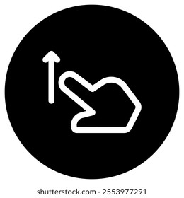 Editable one finger swipe up vector icon. Part of a big icon set family. Perfect for web and app interfaces, presentations, infographics, etc