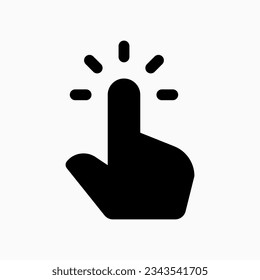 Icono de vector de punteo de un dedo modificable. Parte de una familia de iconos grandes. Perfecto para interfaces web y de aplicaciones, presentaciones, infografías, etc