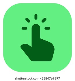 Editable one finger tap vector icon. Part of a big icon set family. Perfect for web and app interfaces, presentations, infographics, etc