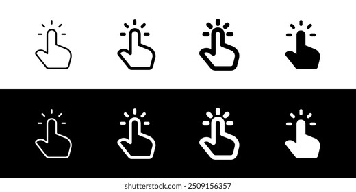 Editable one finger tap vector icon. Part of a big icon set family. Perfect for web and app interfaces, presentations, infographics, etc