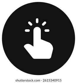 Editable one finger tap vector icon. Part of a big icon set family. Perfect for web and app interfaces, presentations, infographics, etc