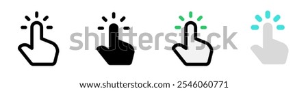 Editable one finger tap vector icon. Part of a big icon set family. Perfect for web and app interfaces, presentations, infographics, etc