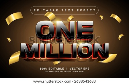 editable one million vector text effect with modern style design
