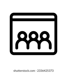 Bearbeitbar online Klassenzimmer Vektorsymbol. Online-Lernen, Kurs, Tutorial. Teil einer großen Icon-Set-Familie. Perfekt für Web- und App-Schnittstellen, Präsentationen, Infografiken usw.