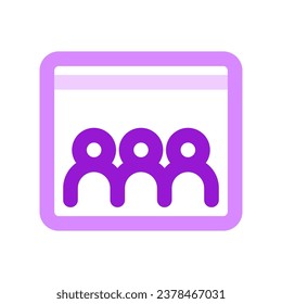 Editable online classroom vector icon. Online learning, course, tutorial. Part of a big icon set family. Perfect for web and app interfaces, presentations, infographics, etc