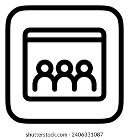 Editable online classroom vector icon. Online learning, course, tutorial. Part of a big icon set family. Perfect for web and app interfaces, presentations, infographics, etc