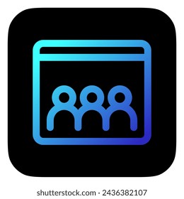 Editable online classroom vector icon. Online learning, course, tutorial. Part of a big icon set family. Perfect for web and app interfaces, presentations, infographics, etc