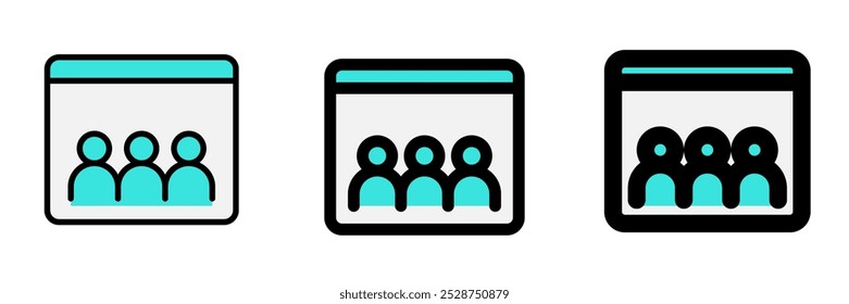 Editable online classroom vector icon. Online learning, course, tutorial. Part of a big icon set family. Perfect for web and app interfaces, presentations, infographics, etc