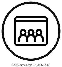 Editable online classroom vector icon. Online learning, course, tutorial. Part of a big icon set family. Perfect for web and app interfaces, presentations, infographics, etc