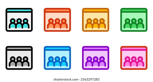 Editable online classroom vector icon. Online learning, course, tutorial. Part of a big icon set family. Perfect for web and app interfaces, presentations, infographics, etc