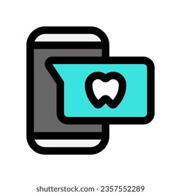 Icono de vector de cita dentista editable en línea. Odontología, salud, medicina. Parte de una familia de iconos grandes. Perfecto para interfaces web y de aplicaciones, presentaciones, infografías, etc