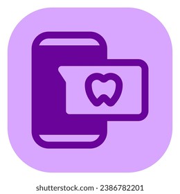 Icono de vector de cita dentista editable en línea. Odontología, salud, medicina. Parte de una familia de iconos grandes. Perfecto para interfaces web y de aplicaciones, presentaciones, infografías, etc