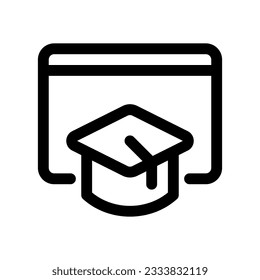 Editable online education, degree, and course vector icon. Online learning, course, tutorial. Part of a big icon set family. Perfect for web and app interfaces, presentations, infographics, etc