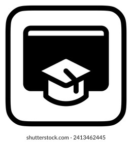 Editable online education, degree, and course vector icon. Online learning, course, tutorial. Part of a big icon set family. Perfect for web and app interfaces, presentations, infographics, etc
