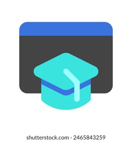 Editable online education, degree, and course vector icon. Online learning, course, tutorial. Part of a big icon set family. Perfect for web and app interfaces, presentations, infographics, etc