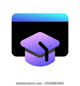 Editable online education, degree, and course vector icon. Online learning, course, tutorial. Part of a big icon set family. Perfect for web and app interfaces, presentations, infographics, etc