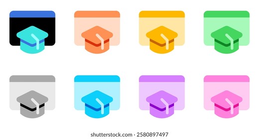 Editable online education, degree, and course vector icon. Online learning, course, tutorial. Part of a big icon set family. Perfect for web and app interfaces, presentations, infographics, etc
