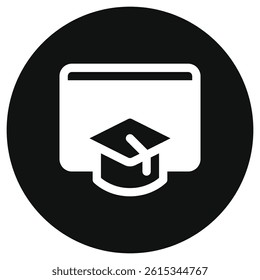 Editable online education, degree, and course vector icon. Online learning, course, tutorial. Part of a big icon set family. Perfect for web and app interfaces, presentations, infographics, etc