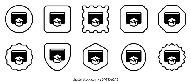 Editable online education, degree, and course vector icon. Online learning, course, tutorial. Part of a big icon set family. Perfect for web and app interfaces, presentations, infographics, etc
